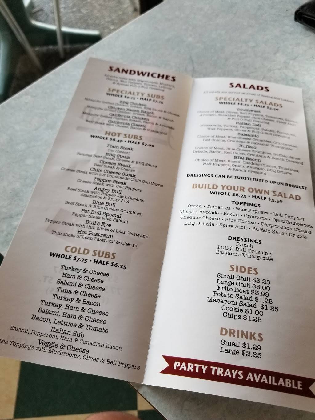 Full O Bull Pizza & Subs | restaurant | 7753 N First St, Fresno, CA 93720, USA | 5594368787 OR +1 559-436-8787