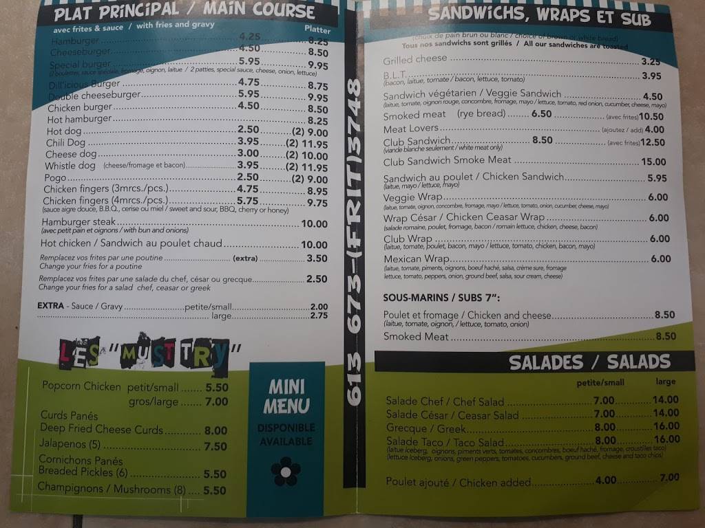 Patati Patata | restaurant | 625 Old Highway 17, Plantagenet, ON K0B 1L0, Canada | 6136733748 OR +1 613-673-3748