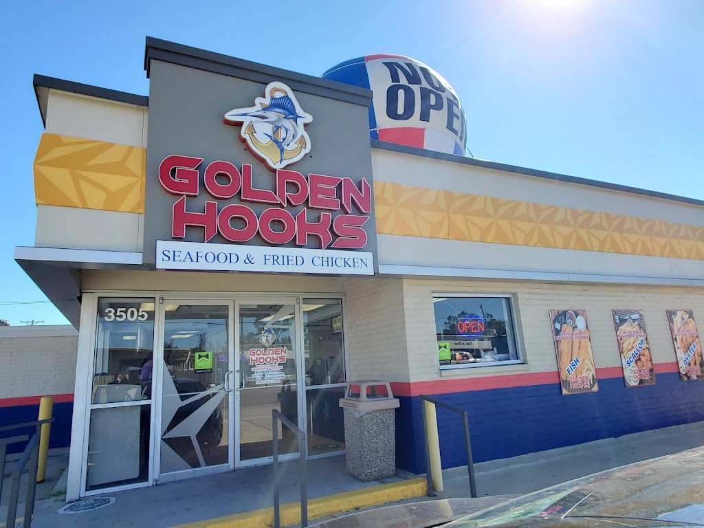 Golden Hooks Seafood &Chicken | restaurant | 3505 Ryan St, Lake Charles, LA 70605, USA | 3375082688 OR +1 337-508-2688