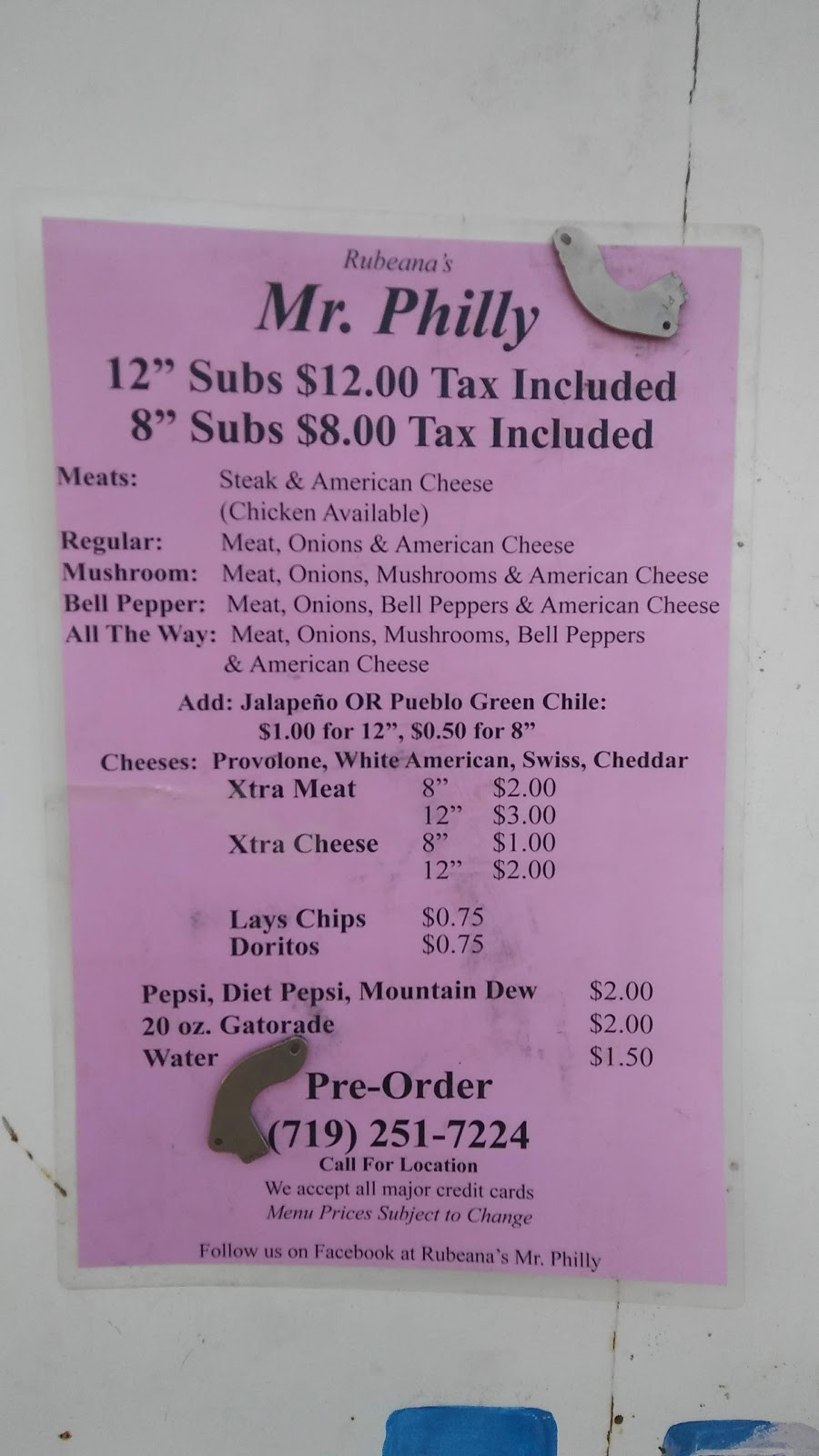 Rubeanas Mr. Philly | restaurant | 1901 E 1st St, Pueblo, CO 81001, USA | 7192517224 OR +1 719-251-7224