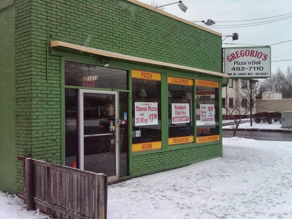 Gregorios Pizza | restaurant | 1313 Goodman St N, Rochester, NY 14609, USA | 5854827110 OR +1 585-482-7110