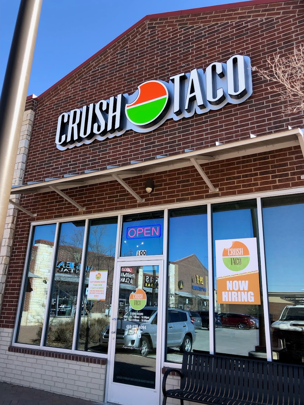 Crush Taco | restaurant | 360 Stonebrook Pkwy Suite 100, Frisco, TX 75034, USA | 4693623333 OR +1 469-362-3333
