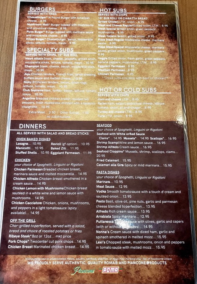 Ginas Trattoria | restaurant | 98 E Midland Trail, Lexington, VA 24450, USA | 5404618644 OR +1 540-461-8644