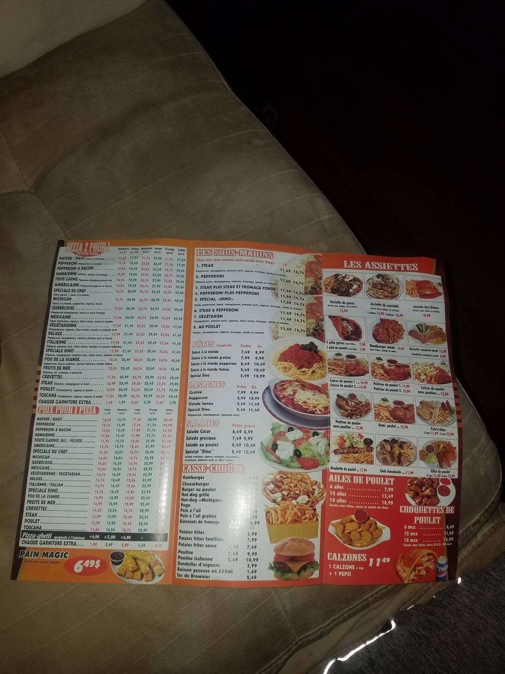 Restaurant Dino | restaurant | 1124 Boulevard Iberville, Repentigny, QC J5Y 3M6, Canada | 4505850585 OR +1 450-585-0585