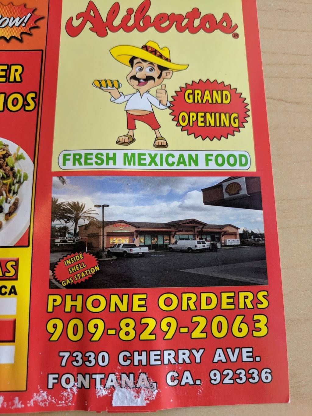 Alibertos Fresh Mexican Food | restaurant | 7330 Cherry Ave, Fontana, CA 92336, USA | 9098292063 OR +1 909-829-2063