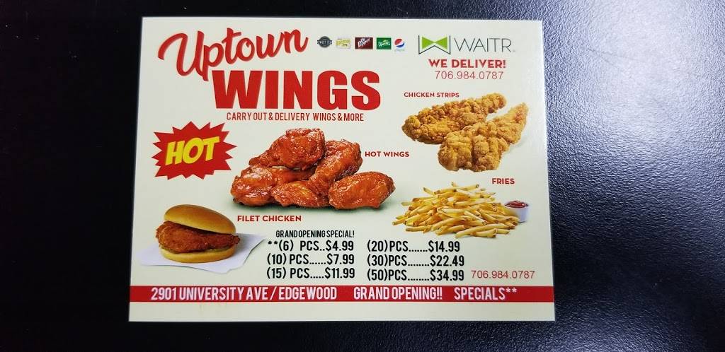 Uptown Wings | restaurant | 2901 University Ave, Columbus, GA 31907, USA | 7069840787 OR +1 706-984-0787