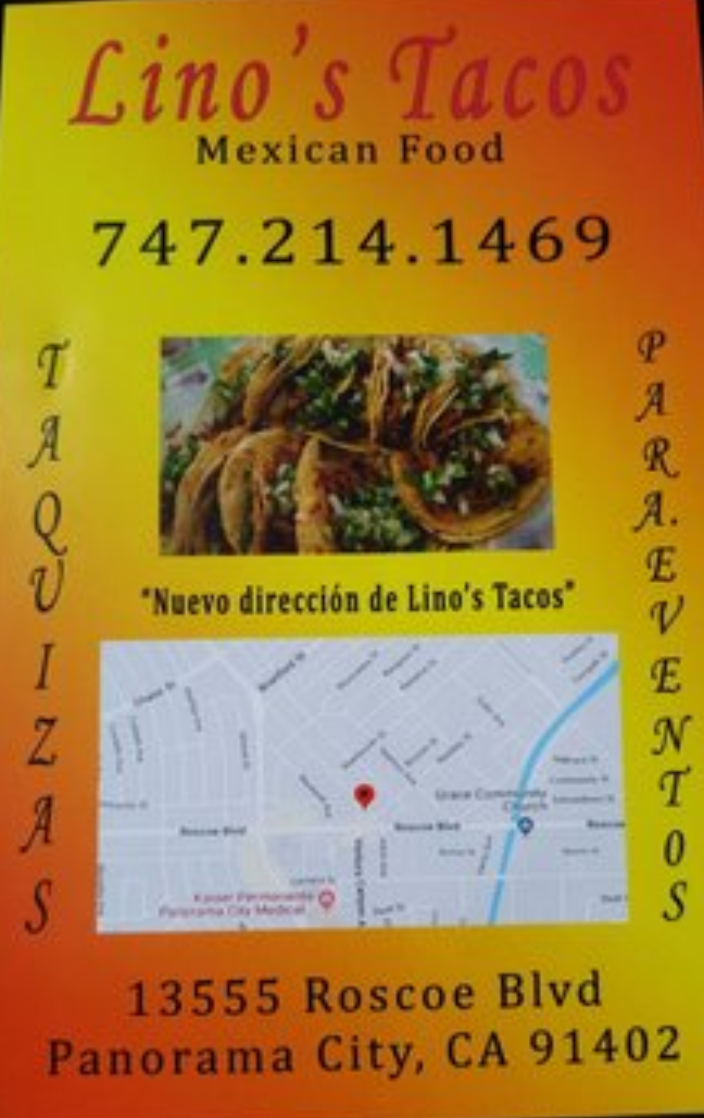 Linos Tacos | restaurant | 13555 Roscoe Blvd, Panorama City, CA 91402, USA | 7472141469 OR +1 747-214-1469