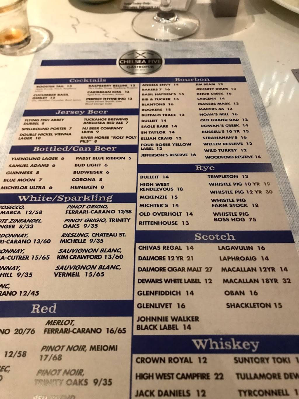 Chelsea Five Gastropub | restaurant | 2831 Boardwalk Chelsea Tower, Atlantic City, NJ 08401, USA | 6093404000 OR +1 609-340-4000