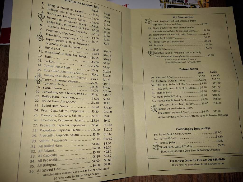 Spada Sub & Deli | meal takeaway | 1650 Stuyvesant Ave # A, Union, NJ 07083, USA | 9086884620 OR +1 908-688-4620