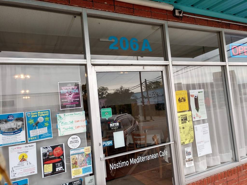 Nostimo Mediterranean Cafe | restaurant | 206 W San Antonio St, San Marcos, TX 78666, USA | 5126676348 OR +1 512-667-6348
