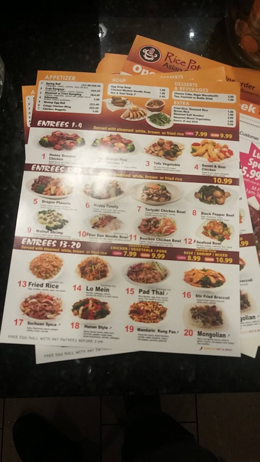 Rice Pot | restaurant | 2911 Cross Timbers Rd #101, Flower Mound, TX 75028, USA | 2142851888 OR +1 214-285-1888