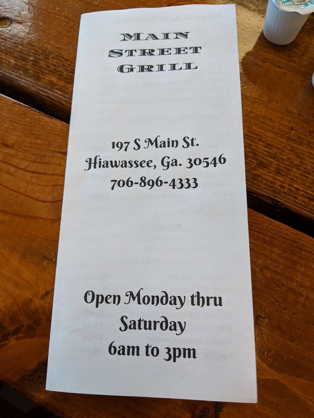 Main Street Grill | restaurant | 197 S Main St, Hiawassee, GA 30546, USA | 7068964333 OR +1 706-896-4333