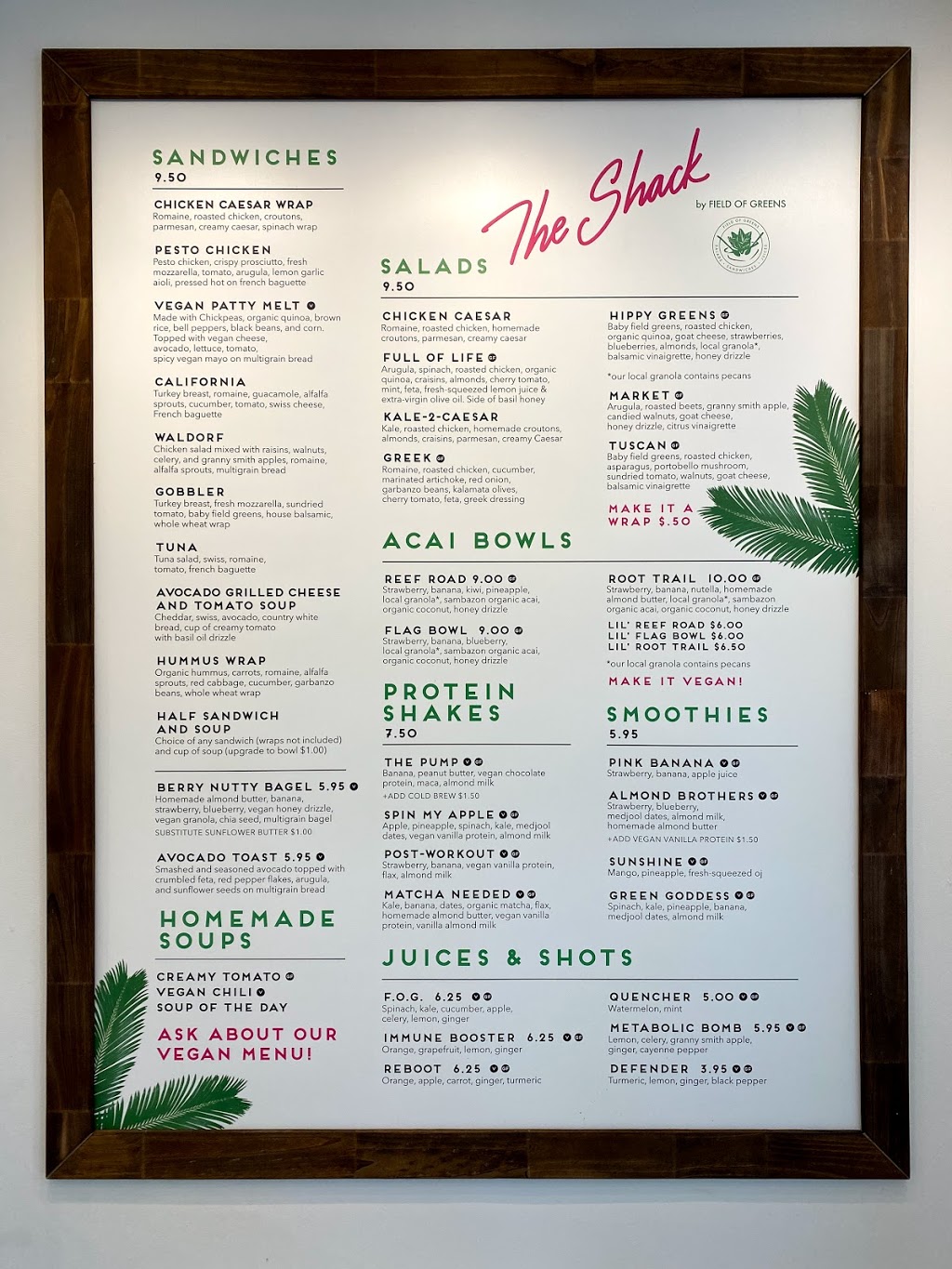 Field of Greens - The Shack at Rosemary Square | restaurant | 600 S Rosemary Ave Suite 158, West Palm Beach, FL 33401, USA | 5613355765 OR +1 561-335-5765