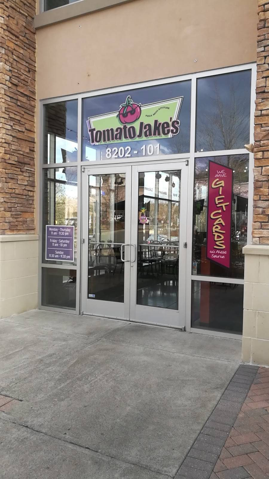 Tomato Jakes Pizzeria | restaurant | 8202 Renaissance Pkwy #101, Durham, NC 27713, USA | 9195727722 OR +1 919-572-7722