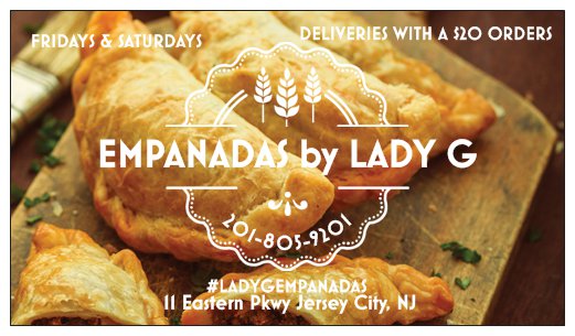 Empanadas by Lady G | restaurant | 11 Eastern Pkwy, Jersey City, NJ 07305, USA | 2018059201 OR +1 201-805-9201