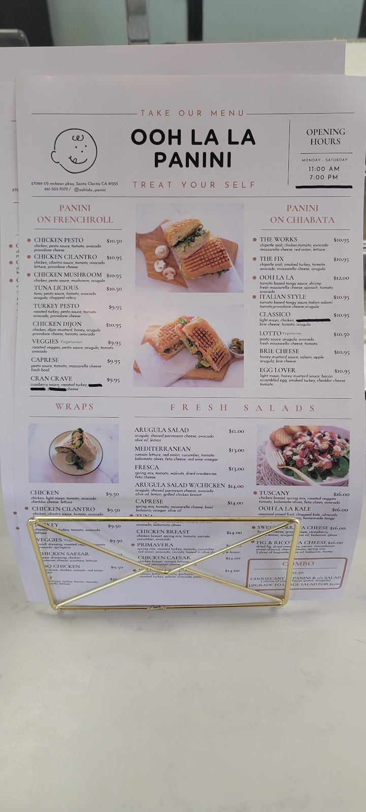 Ooh La La Panini | restaurant | 27069 1/2 McBean Pkwy, Santa Clarita, CA 91355, USA | 6615057073 OR +1 661-505-7073