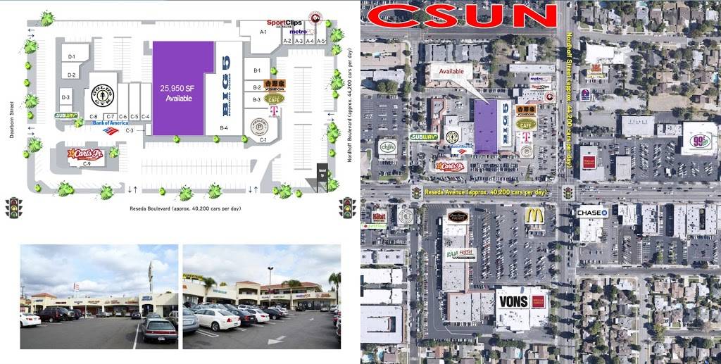 University Plaza | shopping mall | 9124 Reseda Blvd, Northridge, CA 91325, USA | 3104718184 OR +1 310-471-8184