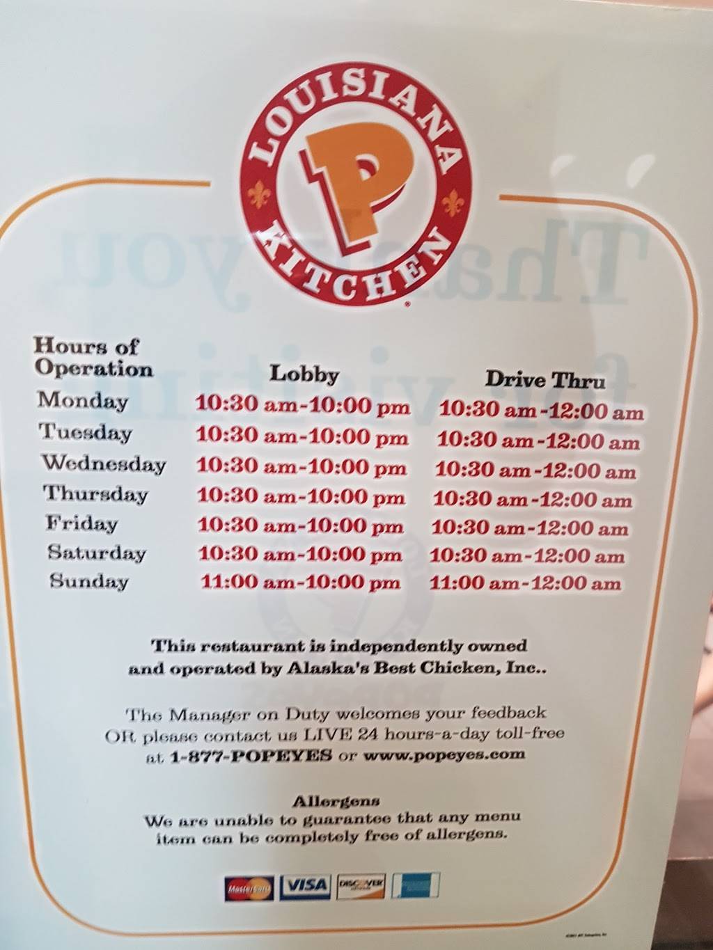 Popeyes Louisiana Kitchen | restaurant | 2960 C St, Anchorage, AK 99503, USA | 9075691919 OR +1 907-569-1919