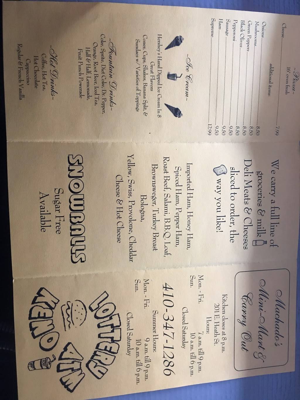 Machados Mini Mart | restaurant | 201 E Heath St, Baltimore, MD 21230, USA | 4103471286 OR +1 410-347-1286