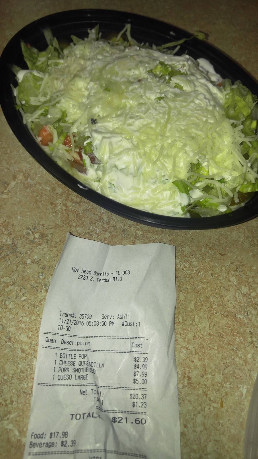 Hot Head Burritos | restaurant | 2220 S Ferdon Blvd, Crestview, FL 32536, USA | 8503988882 OR +1 850-398-8882