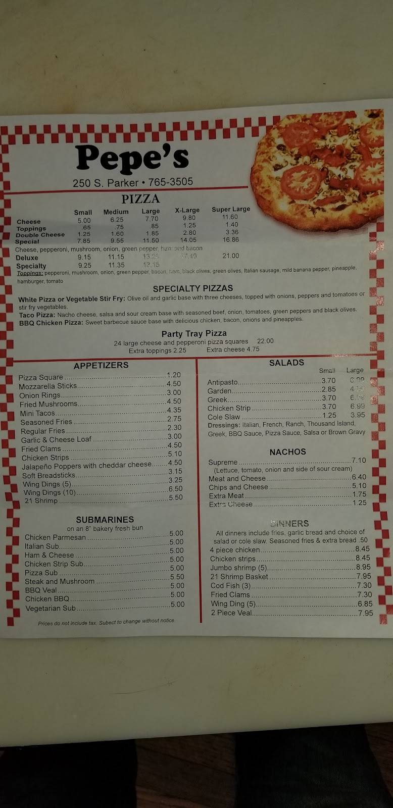 Pepes Pizza | restaurant | 250 S Parker St, Marine City, MI 48039, USA | 8107653505 OR +1 810-765-3505