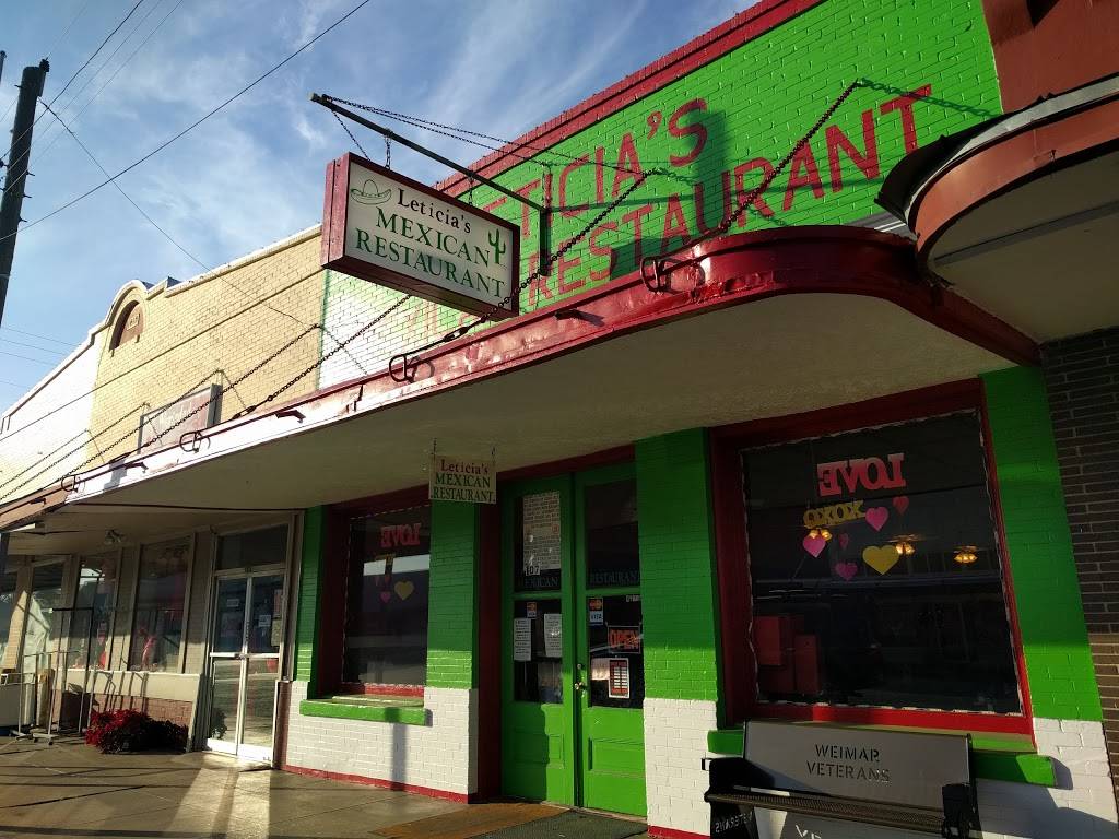 Leticias Mexican Restaurant | restaurant | 107 E Post Office St, Weimar, TX 78962, USA | 9797258602 OR +1 979-725-8602