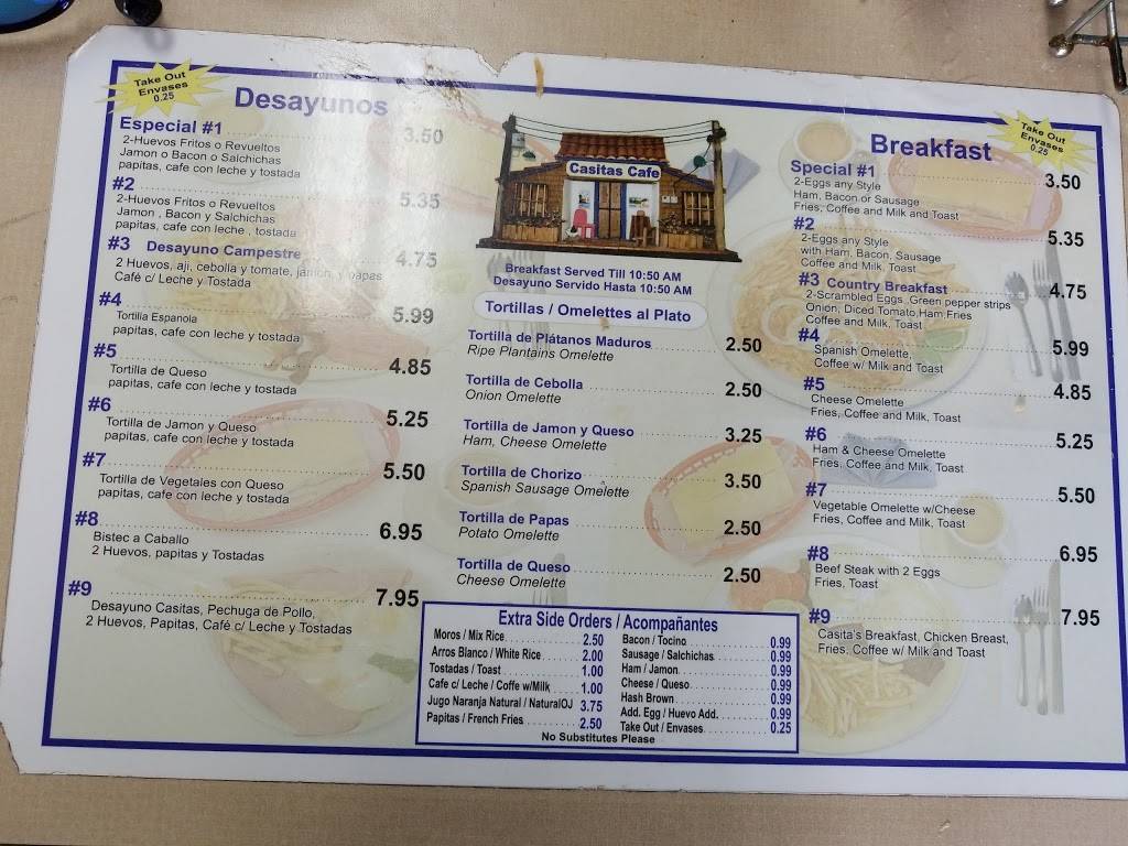 Casitas Cafe | restaurant | 4787 NW 167th St, Opa-locka, FL 33055, USA | 3056254677 OR +1 305-625-4677