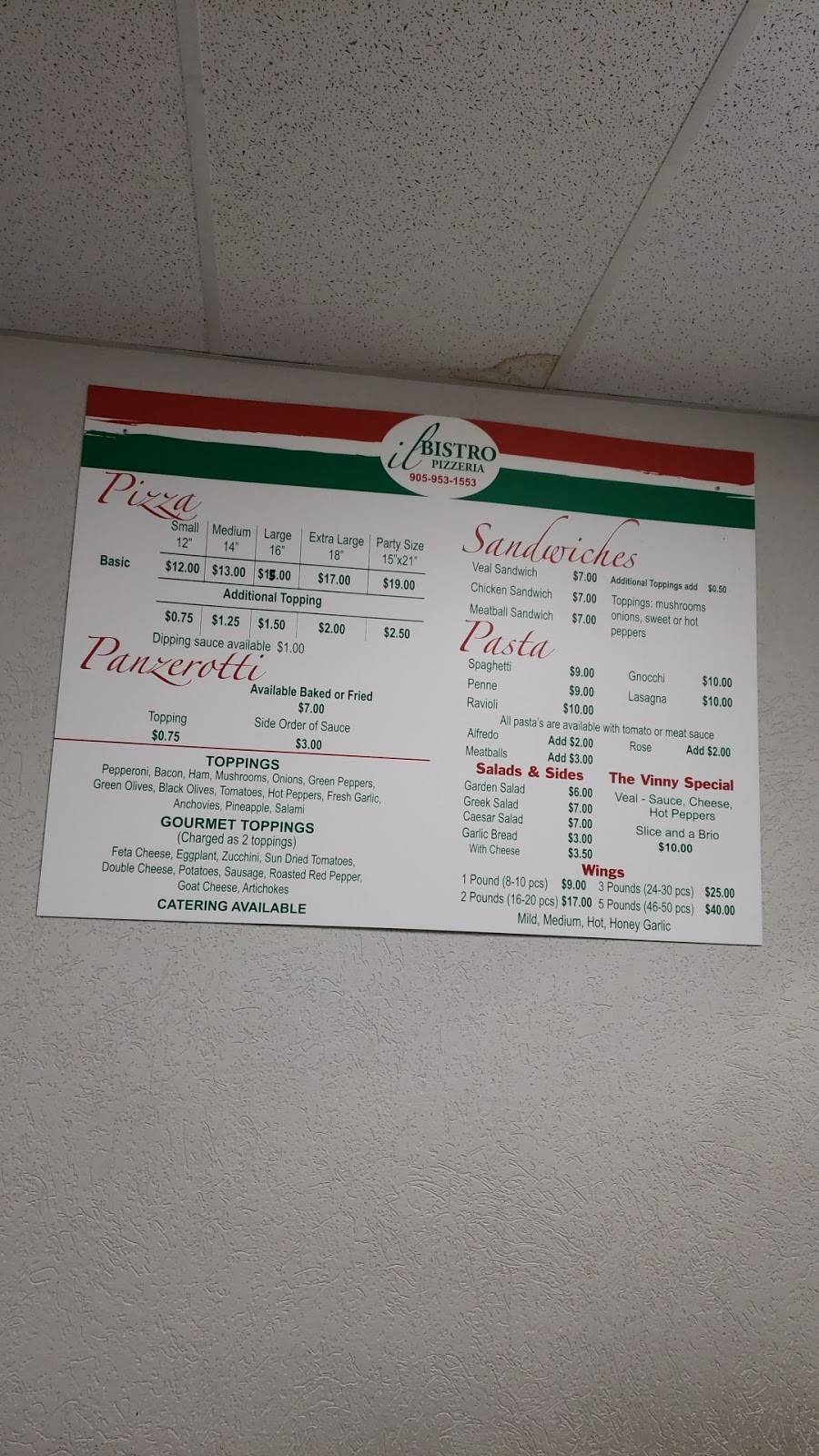 Il Bistro Cafe & Pizzeria | restaurant | 16630 Bayview Ave, Newmarket, ON L3X 1X2, Canada | 9059531553 OR +1 905-953-1553