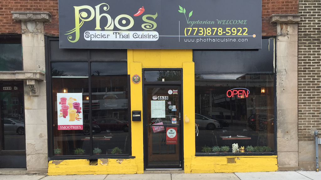 Phos Spicier Thai Cuisine | restaurant | 4638 N Western Ave, Chicago, IL 60625, USA | 7738785922 OR +1 773-878-5922