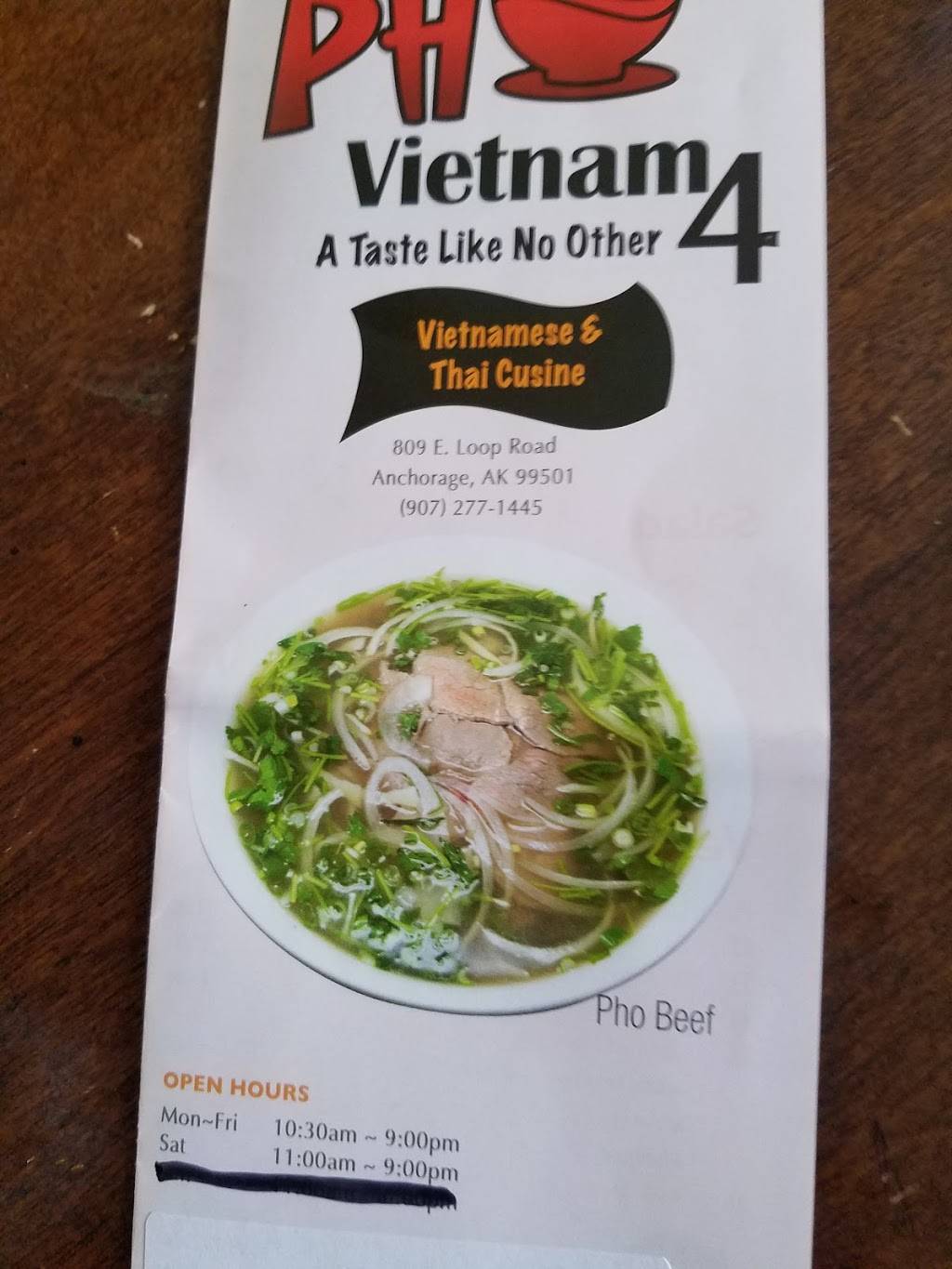 Pho Vietnam | restaurant | 809 E Loop Rd, Anchorage, AK 99501, USA | 9072771445 OR +1 907-277-1445