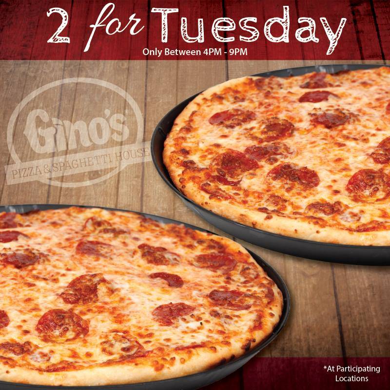 Ginos Pizza & Spaghetti House | meal delivery | 1500 Washington St E, Charleston, WV 25311, USA | 3043460561 OR +1 304-346-0561