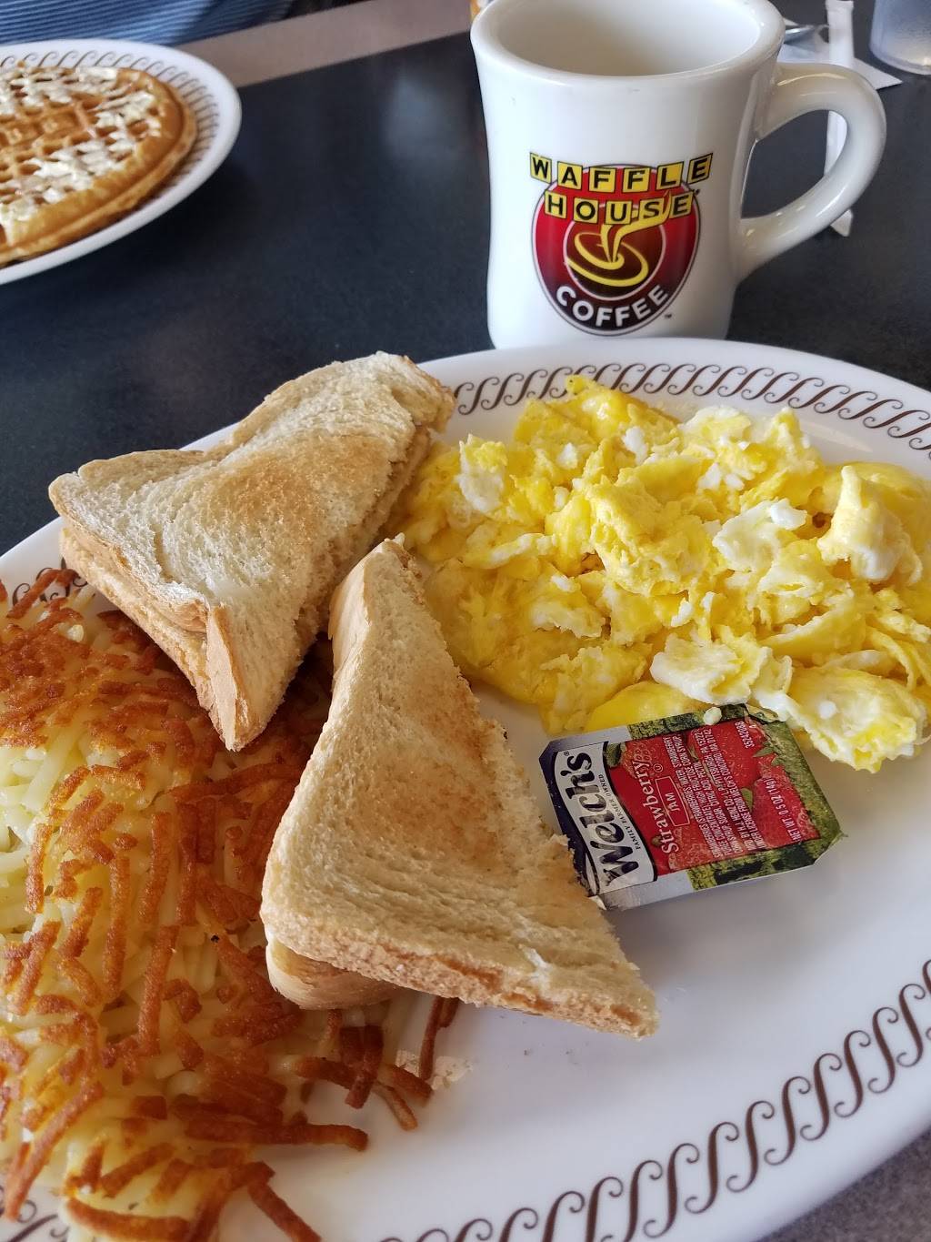 Waffle House | meal takeaway | 8800 South Dale Harker Dr, Daleville, IN 47334, USA | 7653780788 OR +1 765-378-0788