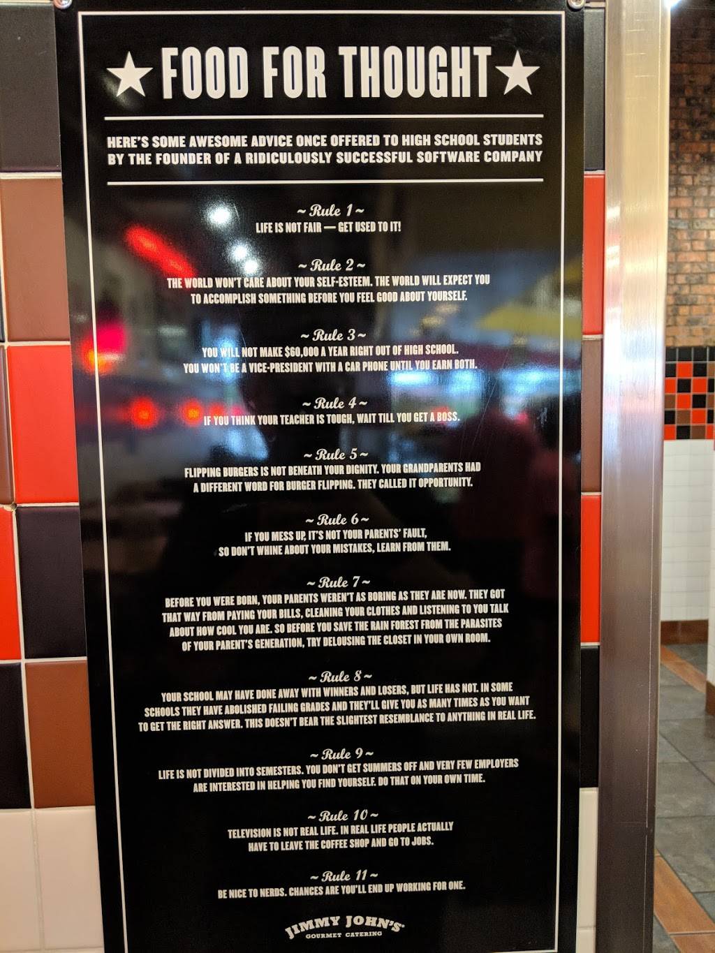 Jimmy Johns | meal delivery | 1615 County Rd 42 W, Burnsville, MN 55306, USA | 9524355400 OR +1 952-435-5400