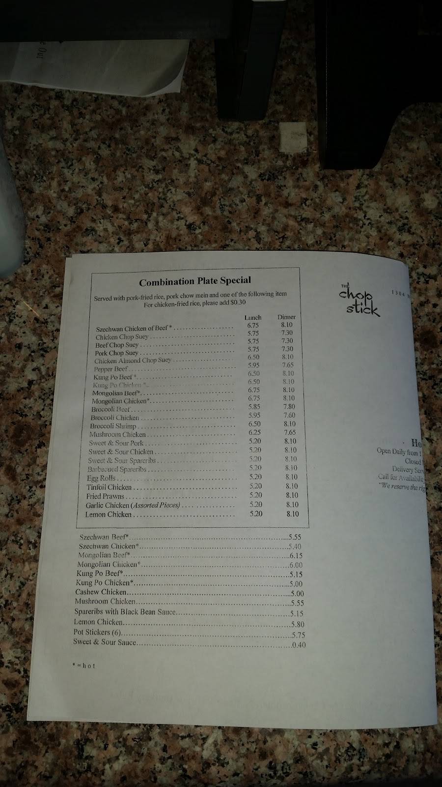 The Chopstick | restaurant | 1017, 1304 N El Dorado St, Stockton, CA 95202, USA | 2094665001 OR +1 209-466-5001