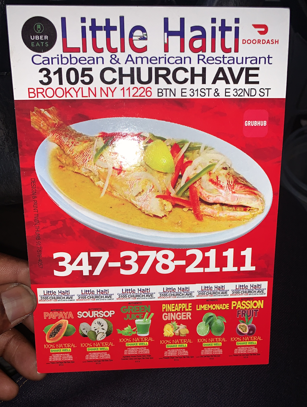 Little Haiti | restaurant | 3105 Church Ave, Brooklyn, NY 11226, USA | 3473782111 OR +1 347-378-2111