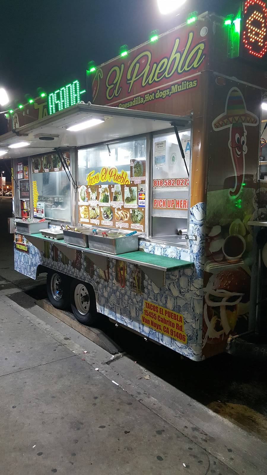 Tacos El Puebla | restaurant | Sepulveda Blvd & Roscoe Blvd, North Hills, CA 91343, USA | 8185820273 OR +1 818-582-0273