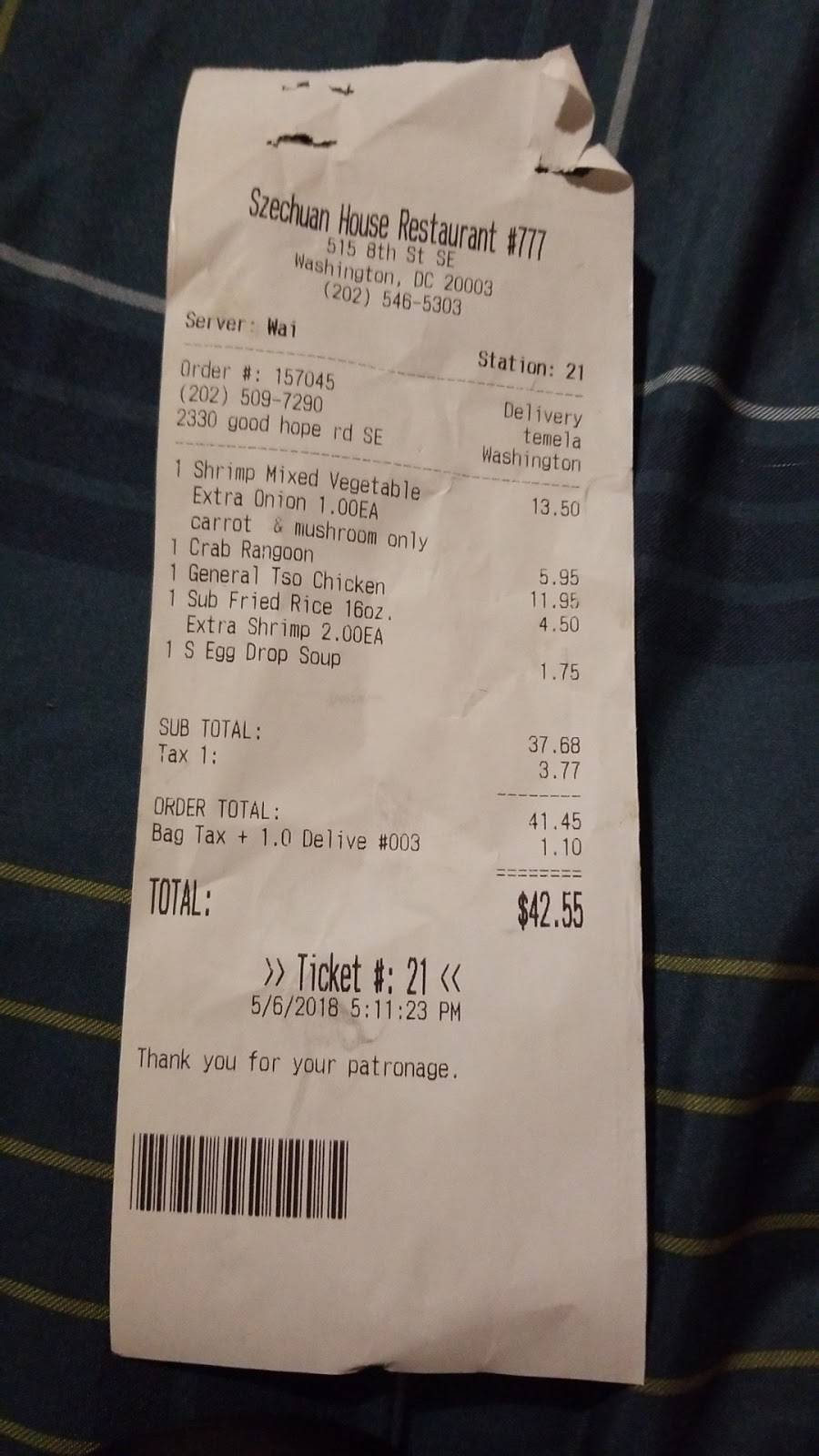 Szechuan House | meal delivery | 515 8th St SE 2nd floor, Washington, DC 20003, USA | 2025465303 OR +1 202-546-5303