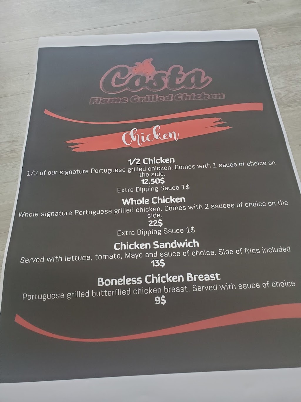 Costa Flame Grilled Chicken | restaurant | 9950 Woodlands Pkwy Suite 450, The Woodlands, TX 77382, USA | 2816514575 OR +1 281-651-4575