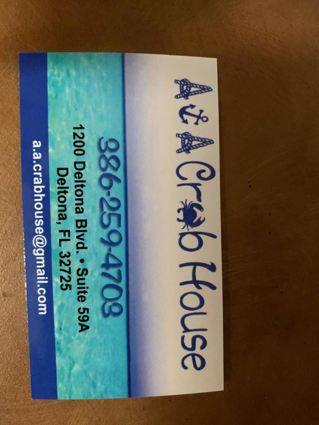 A&A Crabhouse | restaurant | 1200 Deltona Blvd Suite 59A, Deltona, FL 32725, USA | 3862594703 OR +1 386-259-4703