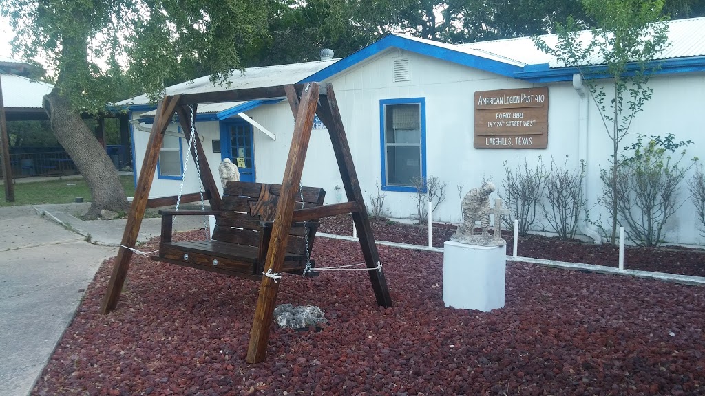 American Legion 410 Veterans Bar and Grill | restaurant | 147 Legion Dr, Lakehills, TX 78063, USA | 8306121034 OR +1 830-612-1034