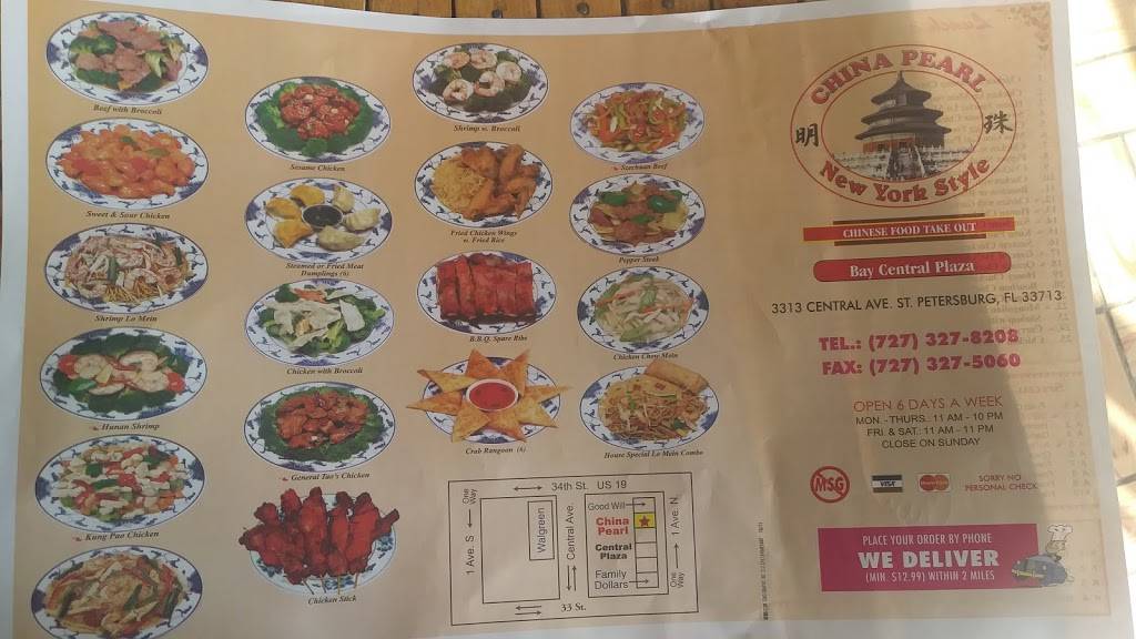 China Pearl | restaurant | 3313 Central Ave, St. Petersburg, FL 33713, USA | 7273278208 OR +1 727-327-8208