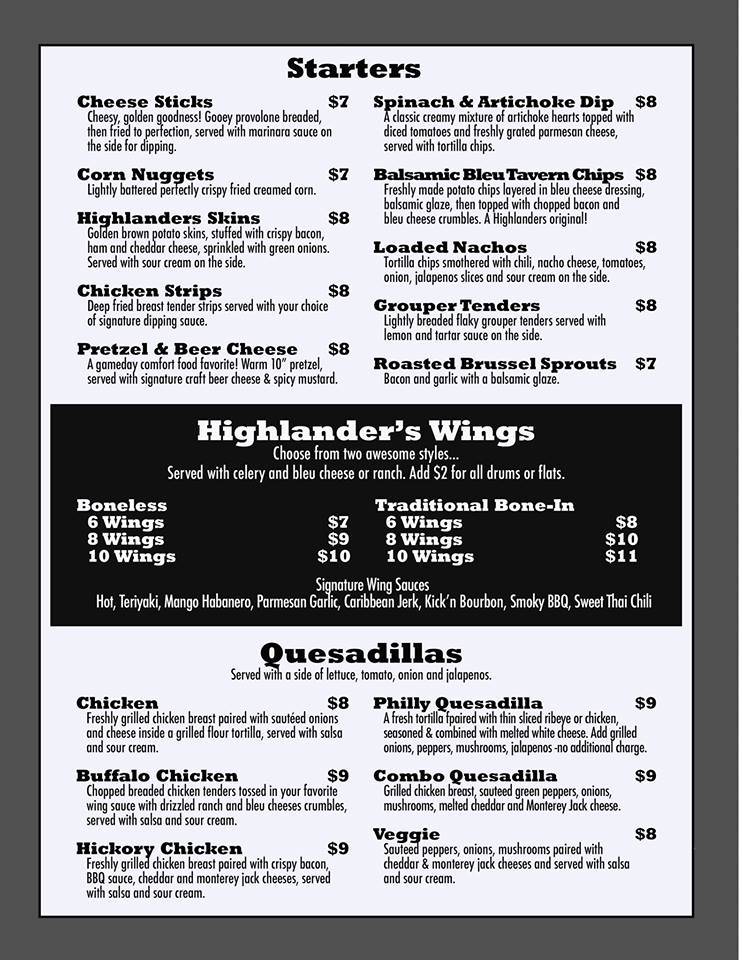 Highlander’s Grill & Tavern | restaurant | 4527 Tynecastle Hwy, Seven Devils, NC 28604, USA | 8288989613 OR +1 828-898-9613