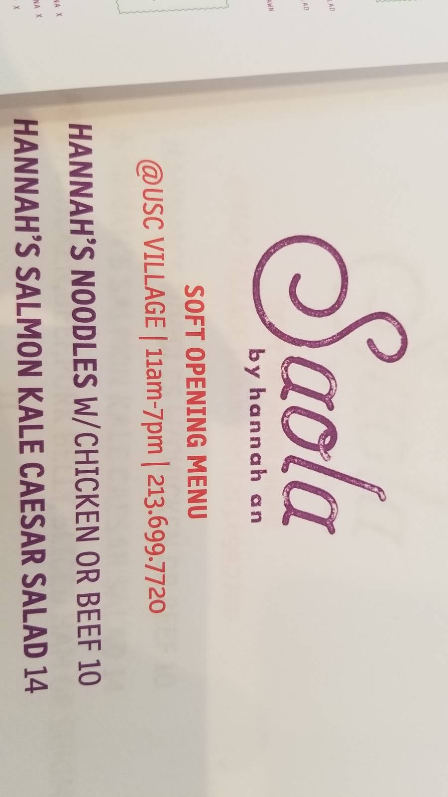 Saola By Hannah An | restaurant | 3201 S Hoover St #1870, Los Angeles, CA 90007, USA | 2136997720 OR +1 213-699-7720