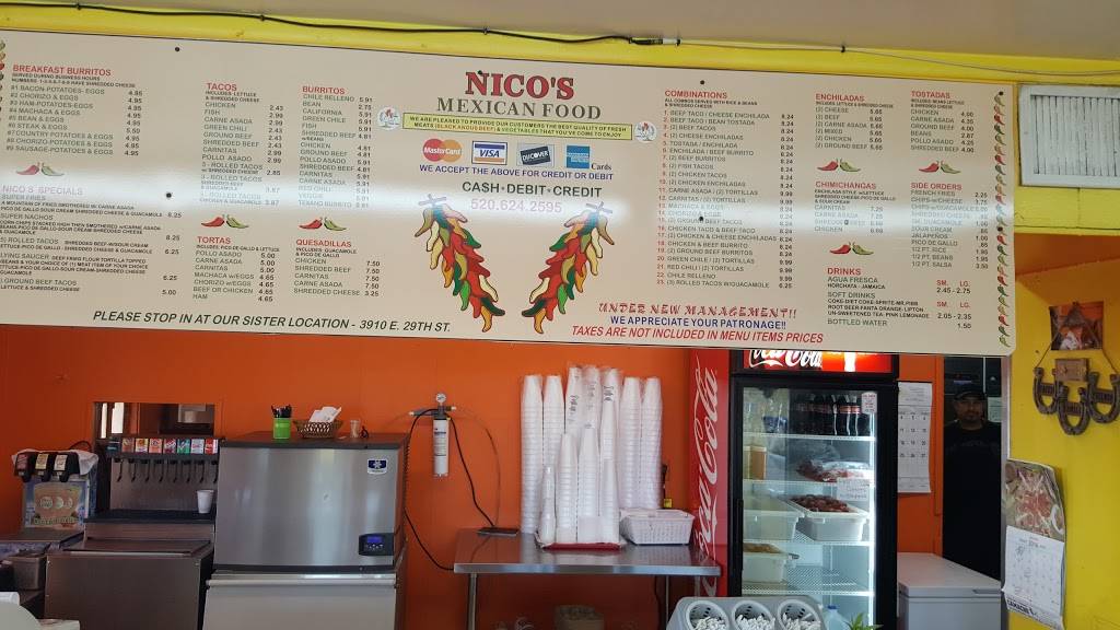 Nicos Mexican Food | restaurant | 1616 E 22nd St, Tucson, AZ 85713, USA | 5206242595 OR +1 520-624-2595