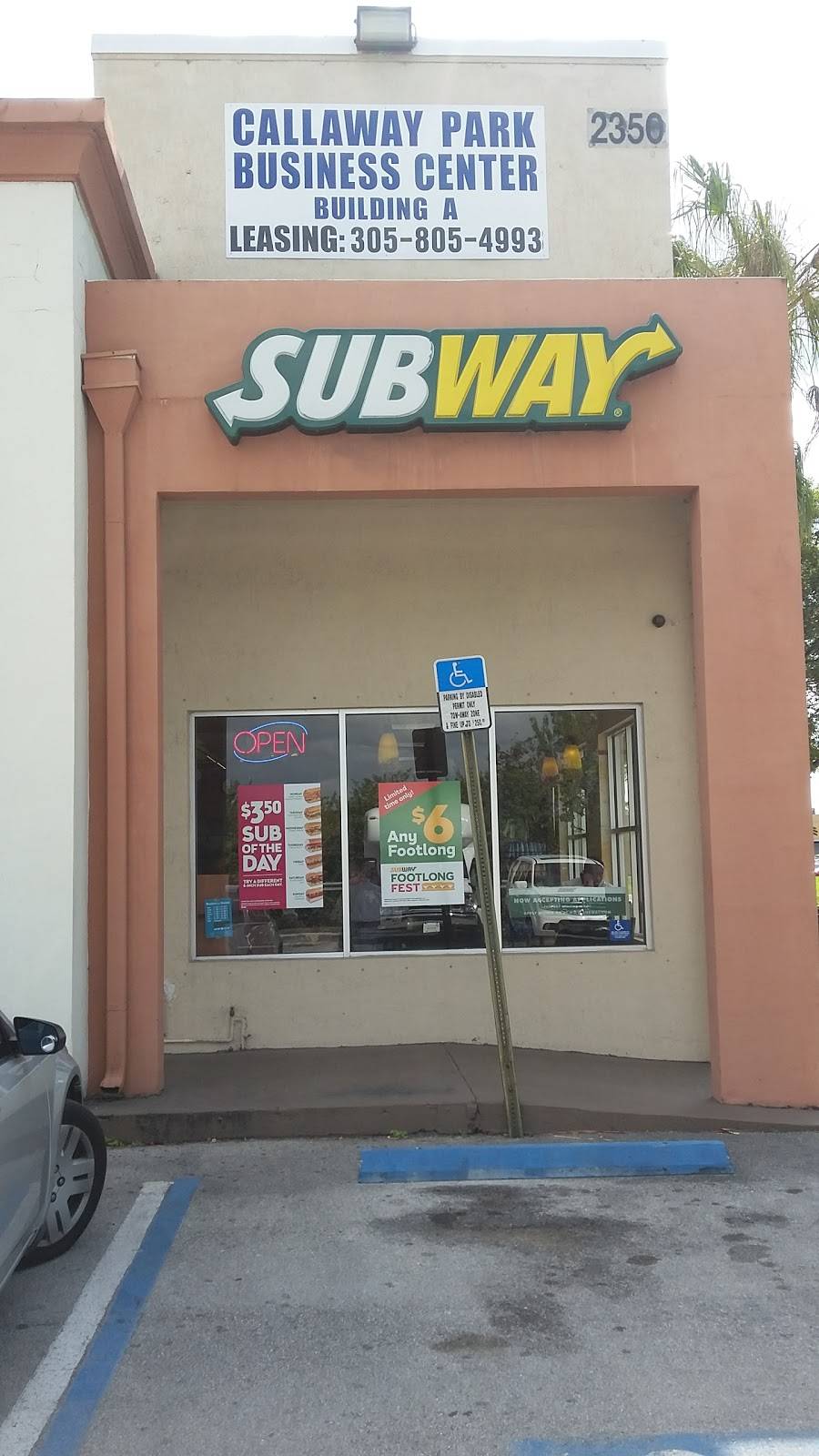 Subway | restaurant | 2350 W 84th St, Hialeah, FL 33016, USA | 3055562068 OR +1 305-556-2068