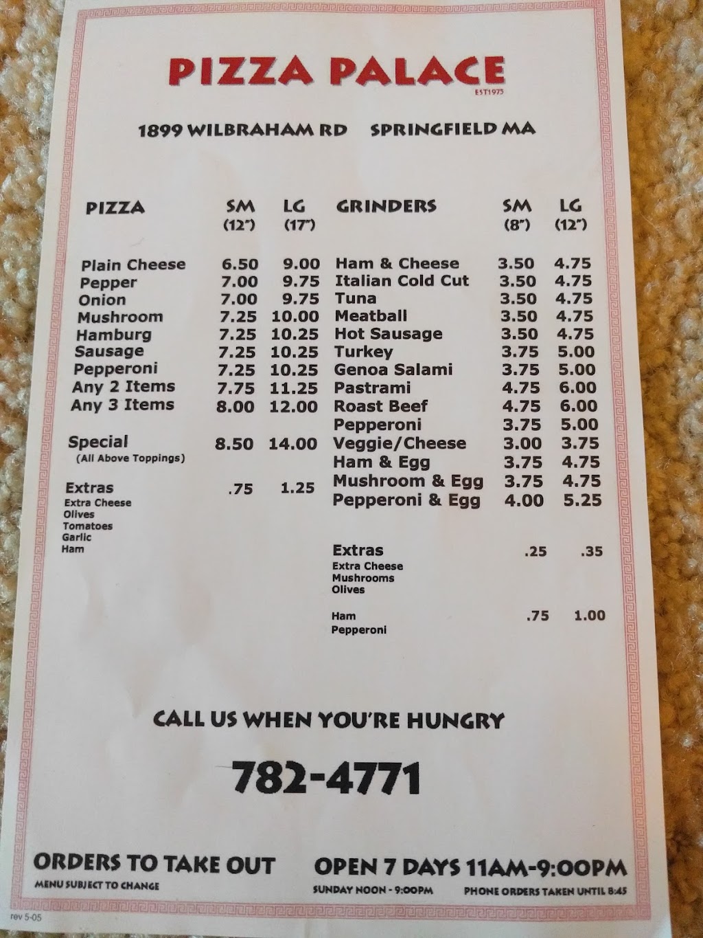 Pizza Palace | restaurant | 1899 Wilbraham Rd, Springfield, MA 01129, USA | 4137824771 OR +1 413-782-4771