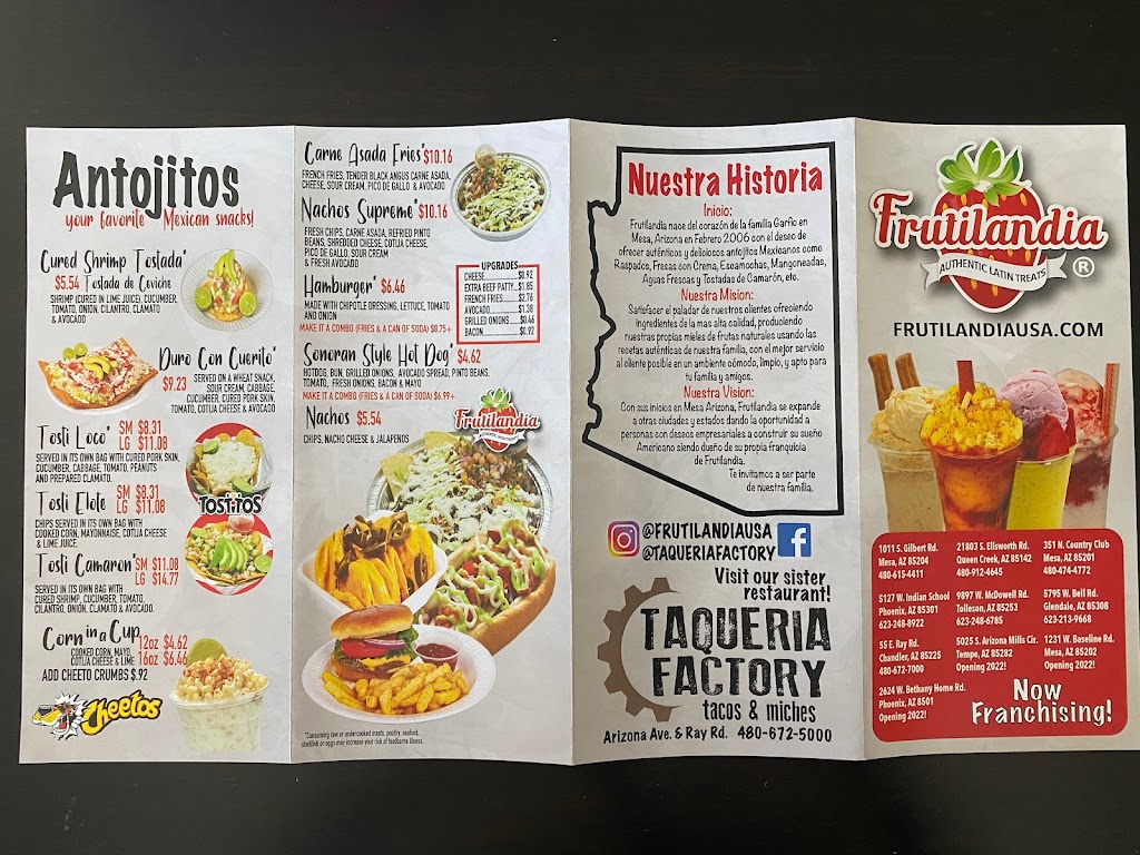 Frutilandia | restaurant | 5795 W Bell Rd, Glendale, AZ 85308, USA | 6028631322 OR +1 602-863-1322