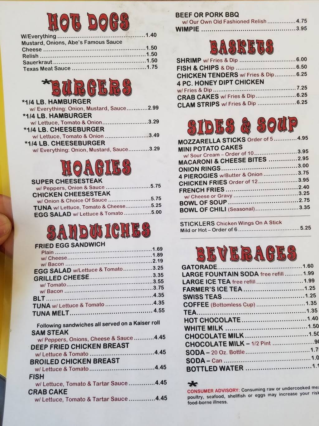 Abes Hot Dogs | restaurant | 315 S Mountain Blvd, Mountain Top, PA 18707, USA | 5704740388 OR +1 570-474-0388