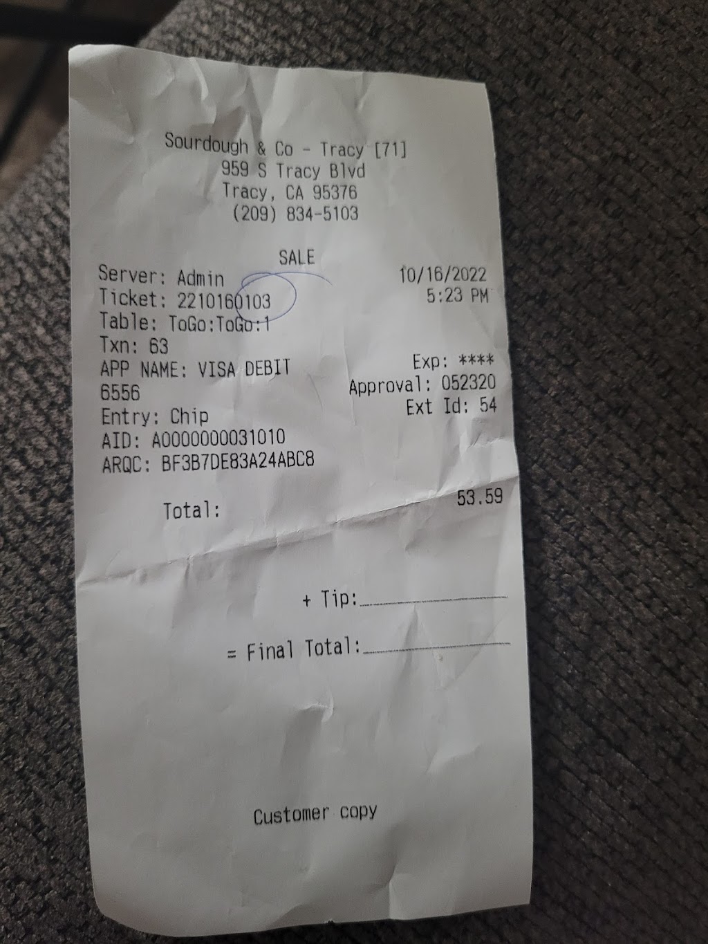 Sourdough & Co. | restaurant | 959 S Tracy Blvd, Tracy, CA 95376, USA | 2098345103 OR +1 209-834-5103