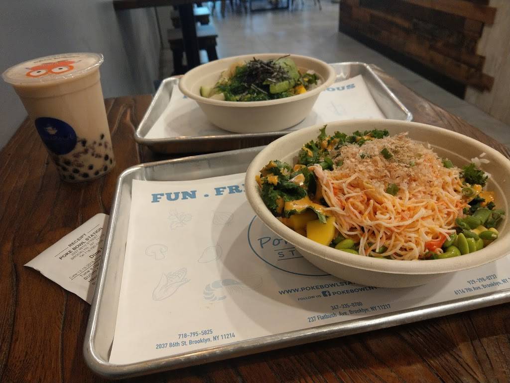 PokéBowl Station + Snow & Cream | cafe | 2037 86th St, Brooklyn, NY 11214, USA | 7187955828 OR +1 718-795-5828